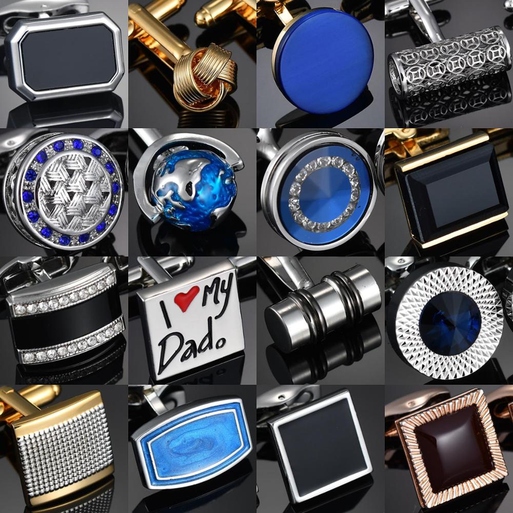 Dress Shirt French Cuff - Luxury High-end Men's Cufflinks Jewelry Black/Blue