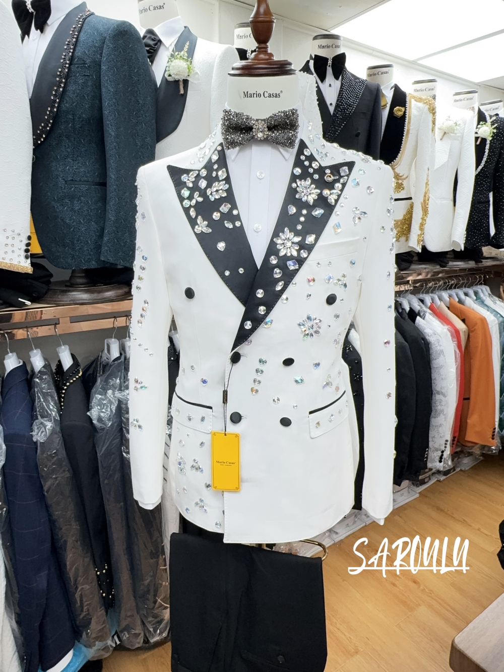 Men Formal Wear 2025 - 2025 Sparkly In Stock Crystals Men's