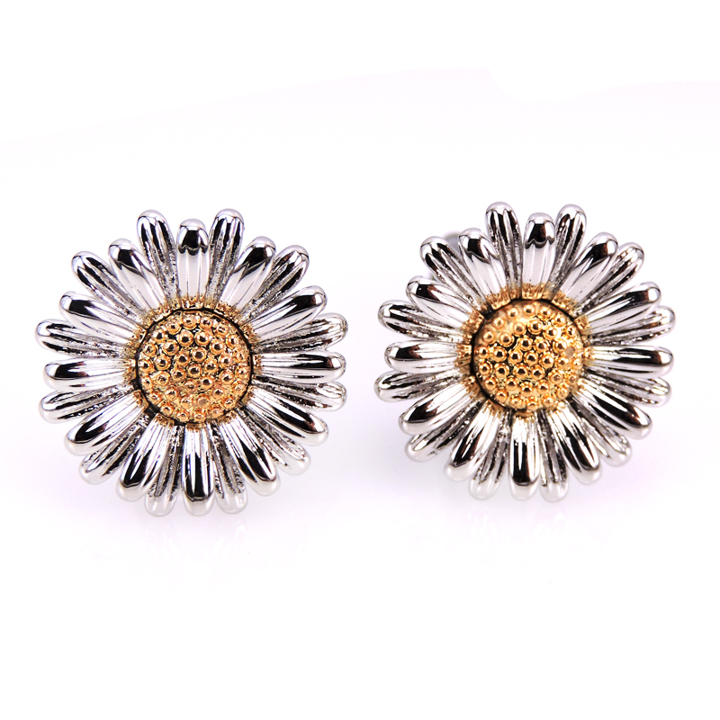 Dress Shirt French Cuff - Sunflower Cufflinks luxury men's shirt Cufflinks