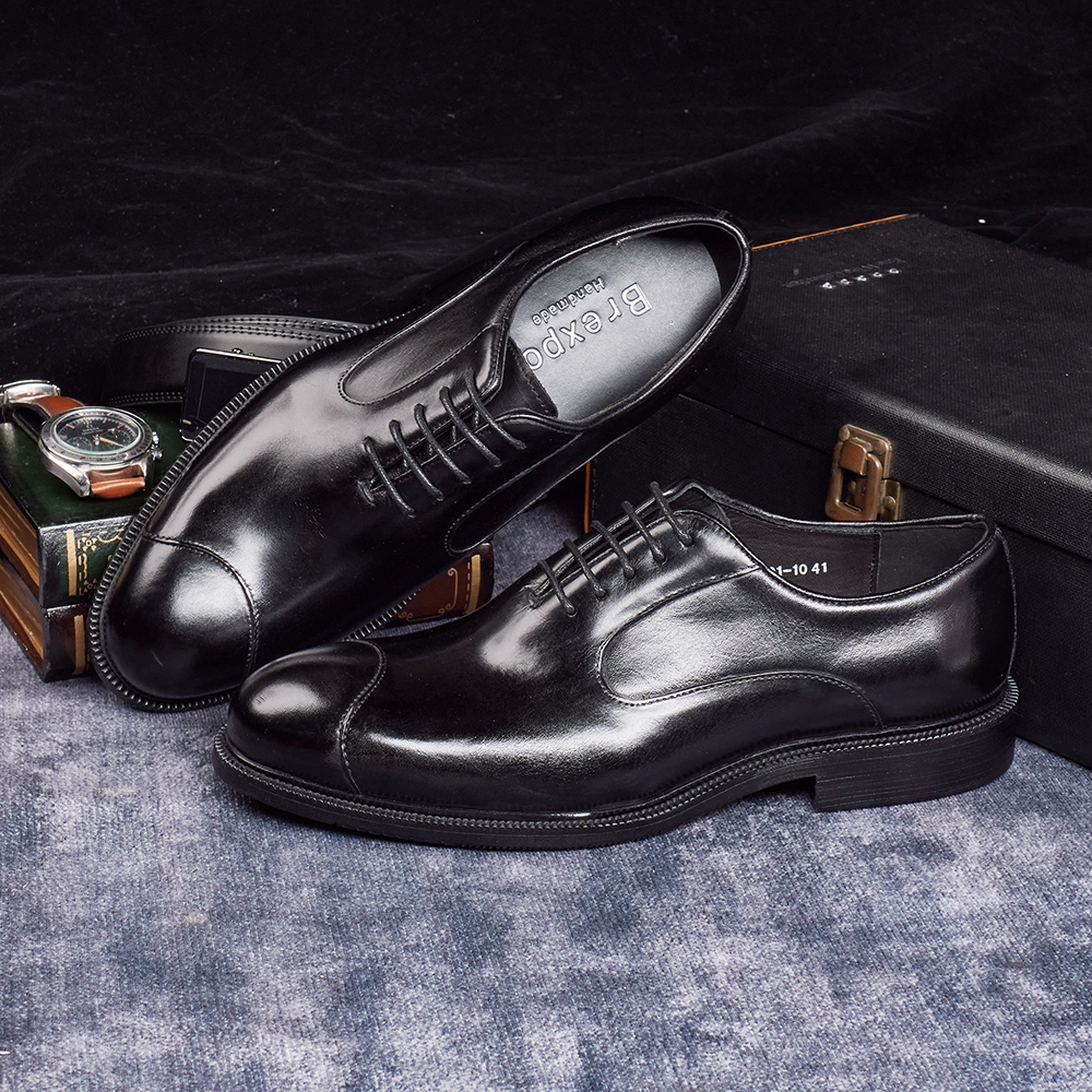 Young Men Formal Wear - Men's Genuine Cow Leather Oxford Dress