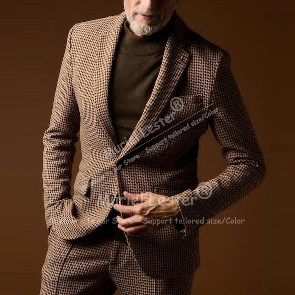 Men Formal Wear Outfits - Vintage Suits Men 2 Piece Sets