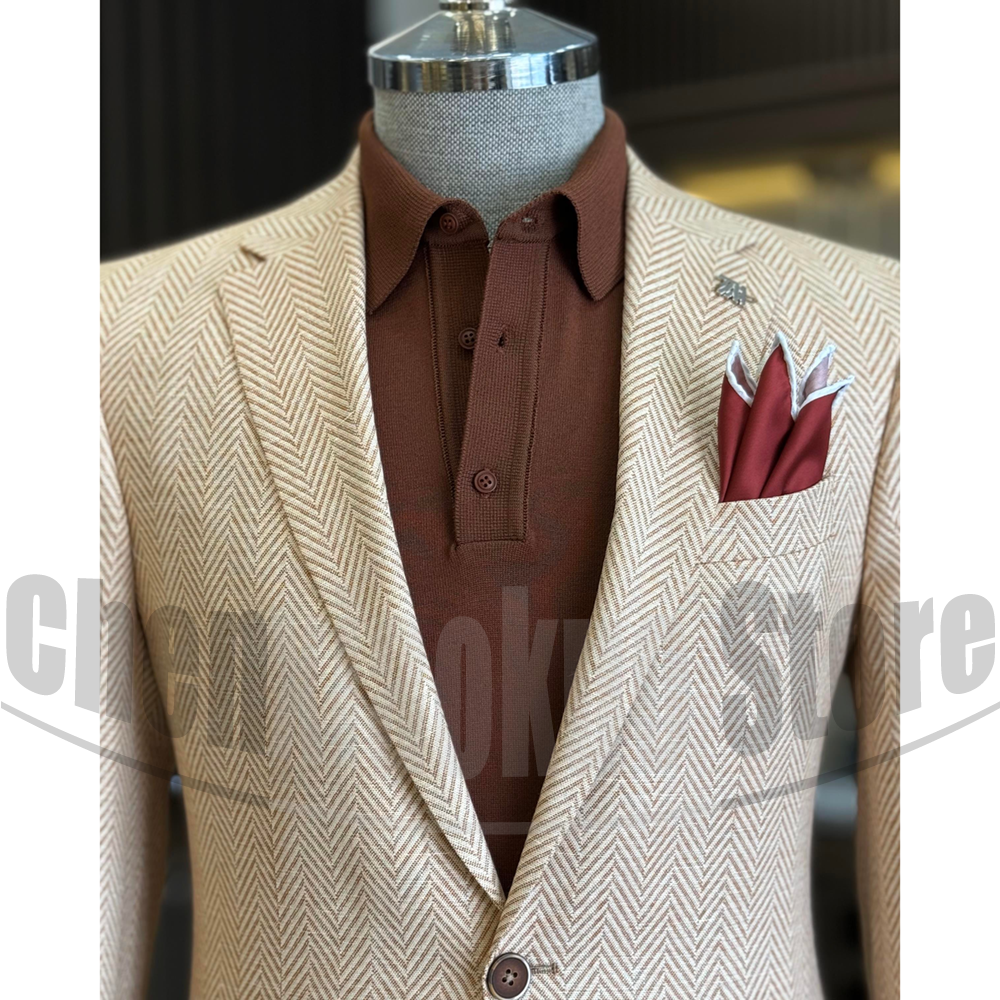 Fashion Herringbone Men Suits  - Men Formal Wear 2025 recensie en prijs