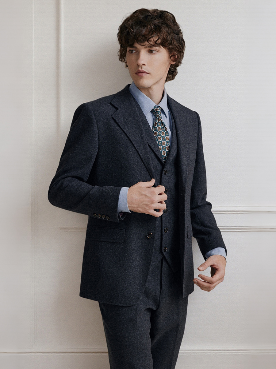 Premium Grey 55% Wool Men's Su - Men Formal Wear 2025 recensie en prijs
