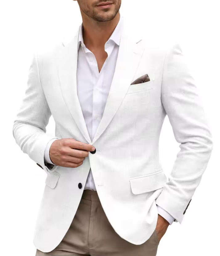 Only Men's Blazer 1PCS Slim Fi - Men Linen Formal Wear recensie en prijs