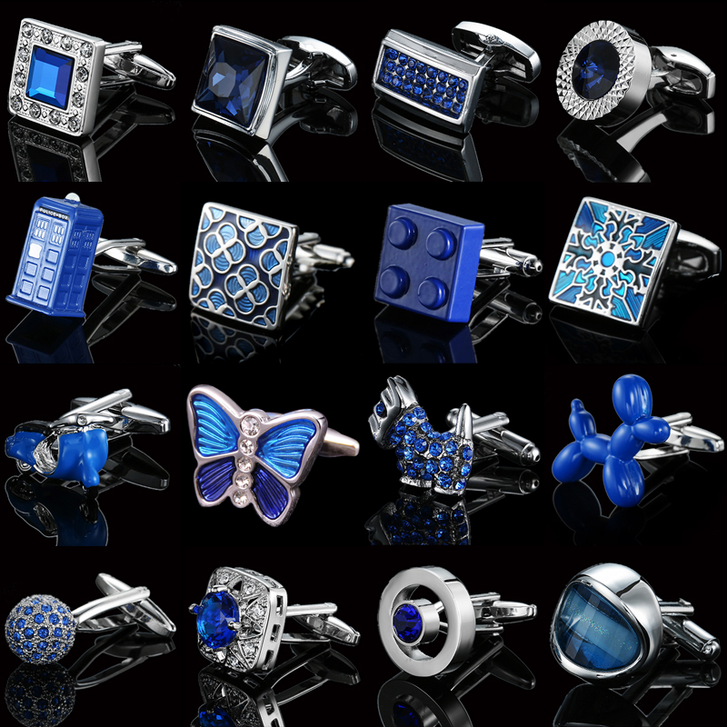 Men's Cufflinks Blue Butterfly - Dress Shirt French Cuff recensie en prijs