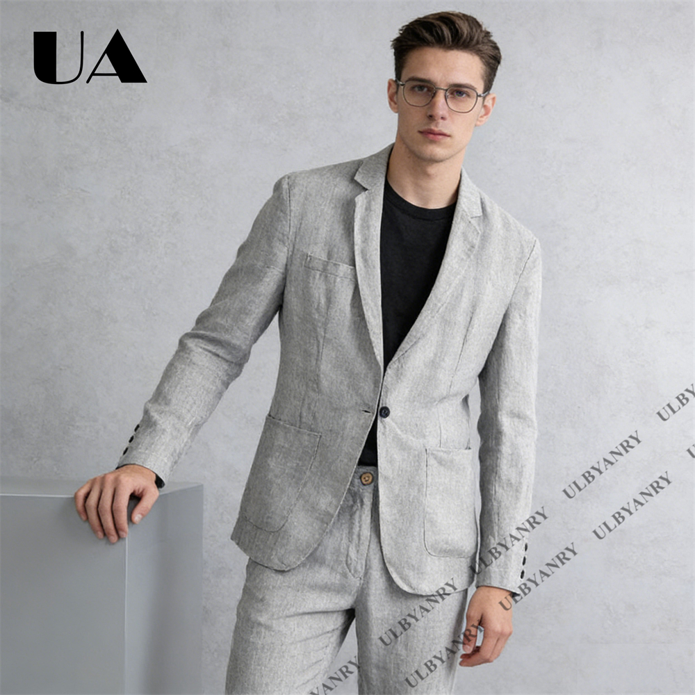Breathable Men’s Linen Suit 2  - Men Linen Formal Wear recensie en prijs