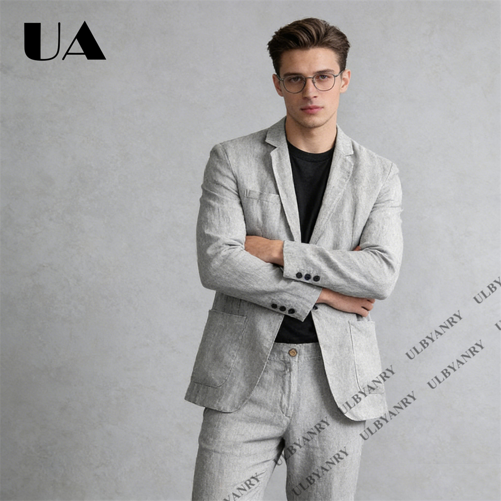 Breathable Men’s Linen Suit 2  - Men Linen Formal Wear recensie en prijs