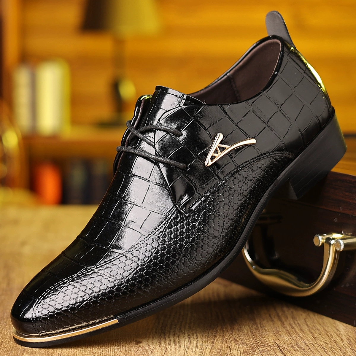 Fashion PU Leather Shoes Men B - Young Men Formal Wear recensie en prijs