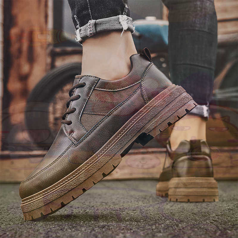 Dark Natural Leather Fashion T - Formal Men Daily Wear Footwear recensie en prijs