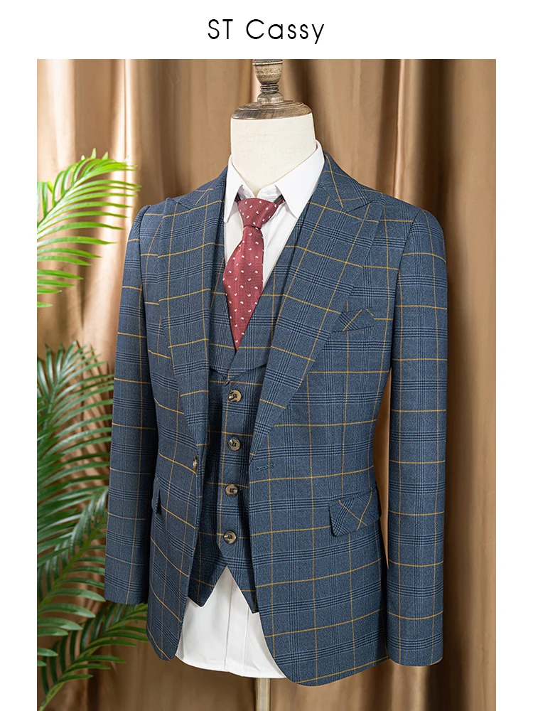 high quality 3 Piece Checkered - Men Formal Wear Outfits recensie en prijs