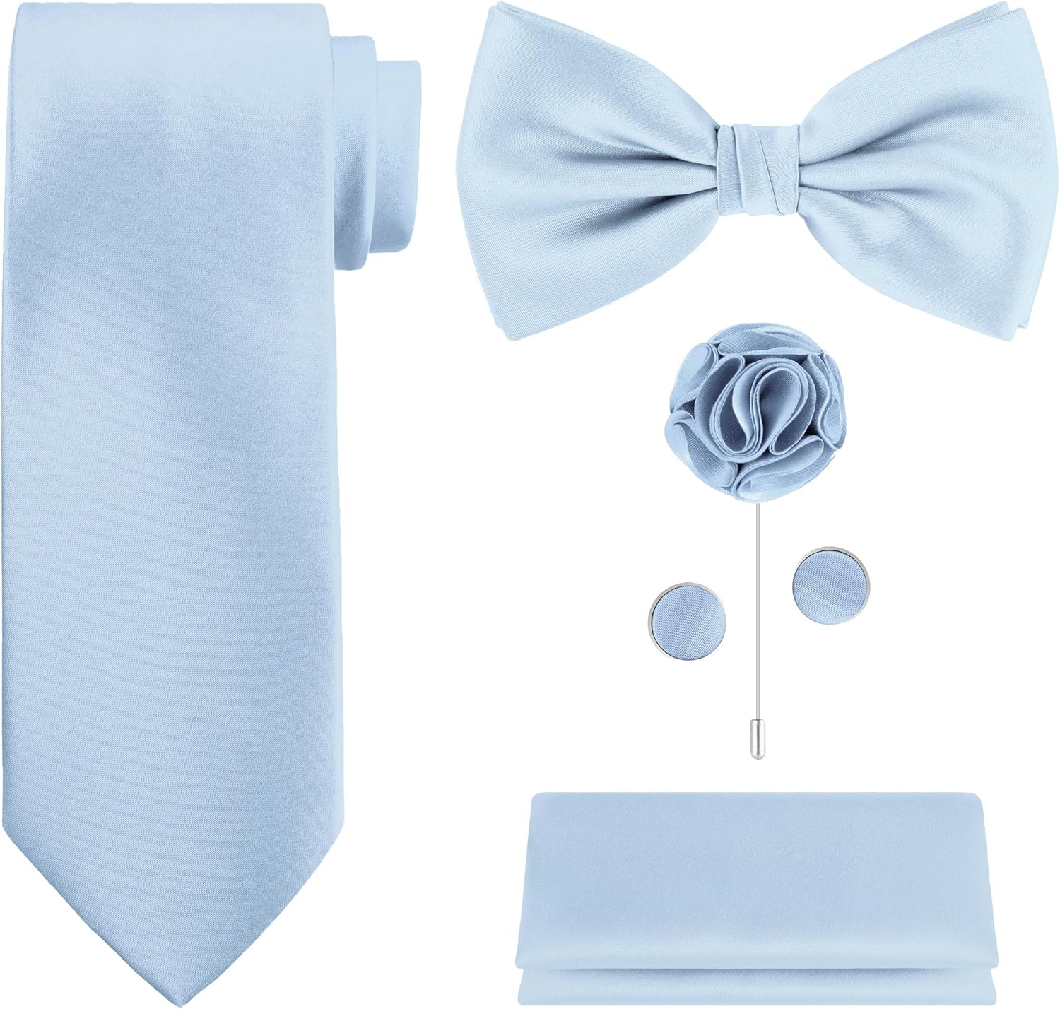 5-Piece Tie Set in White or Bl - Pocket Square Set recensie en prijs