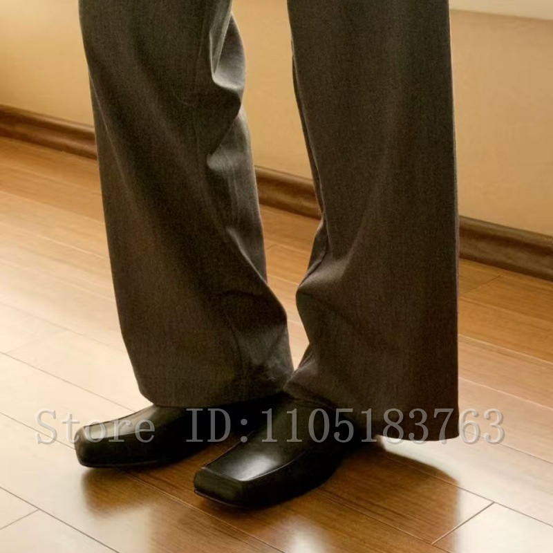 Men's Black Leather Square Toe - Formal Men Daily Wear Footwear recensie en prijs