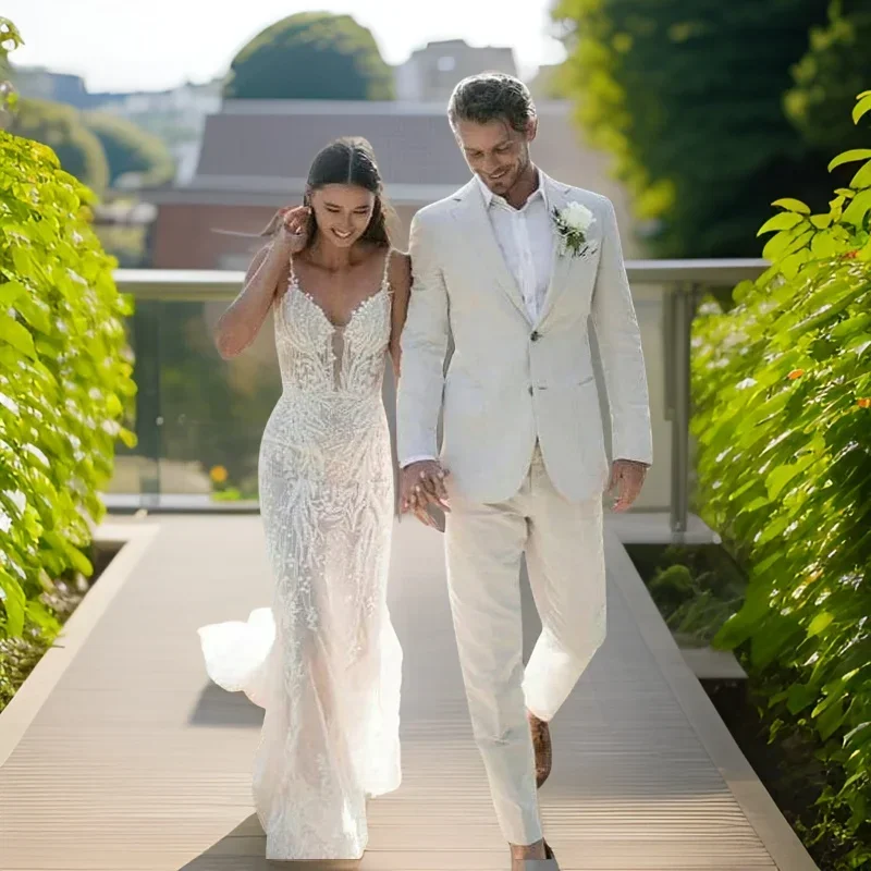 Linen Wedding Tuxedo For Men S - Men Linen Formal Wear recensie en prijs