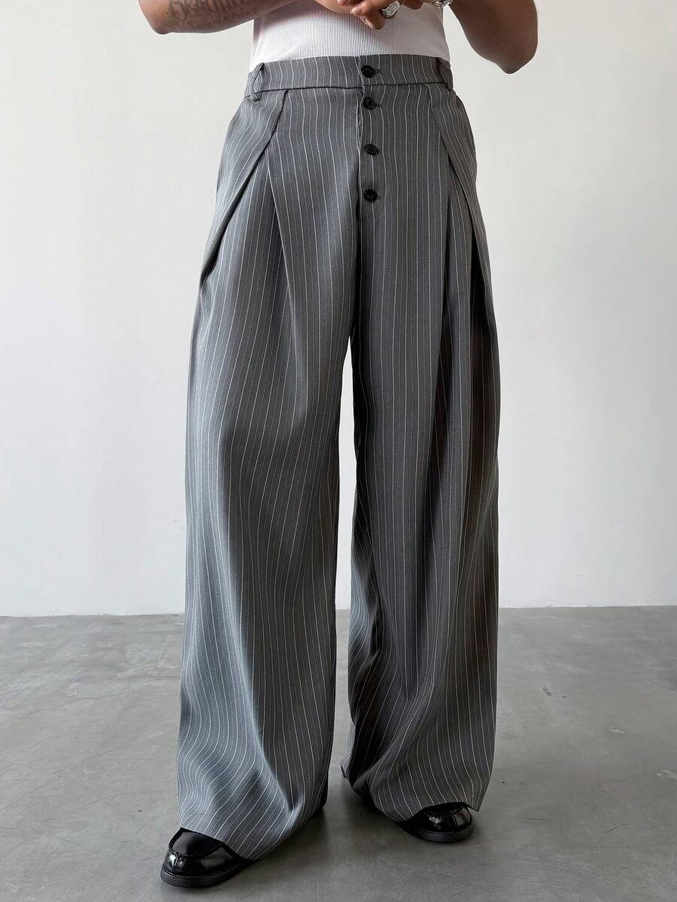 SS2026 Men Striped Woven Wide  - Men Formal Wear Outfits recensie en prijs