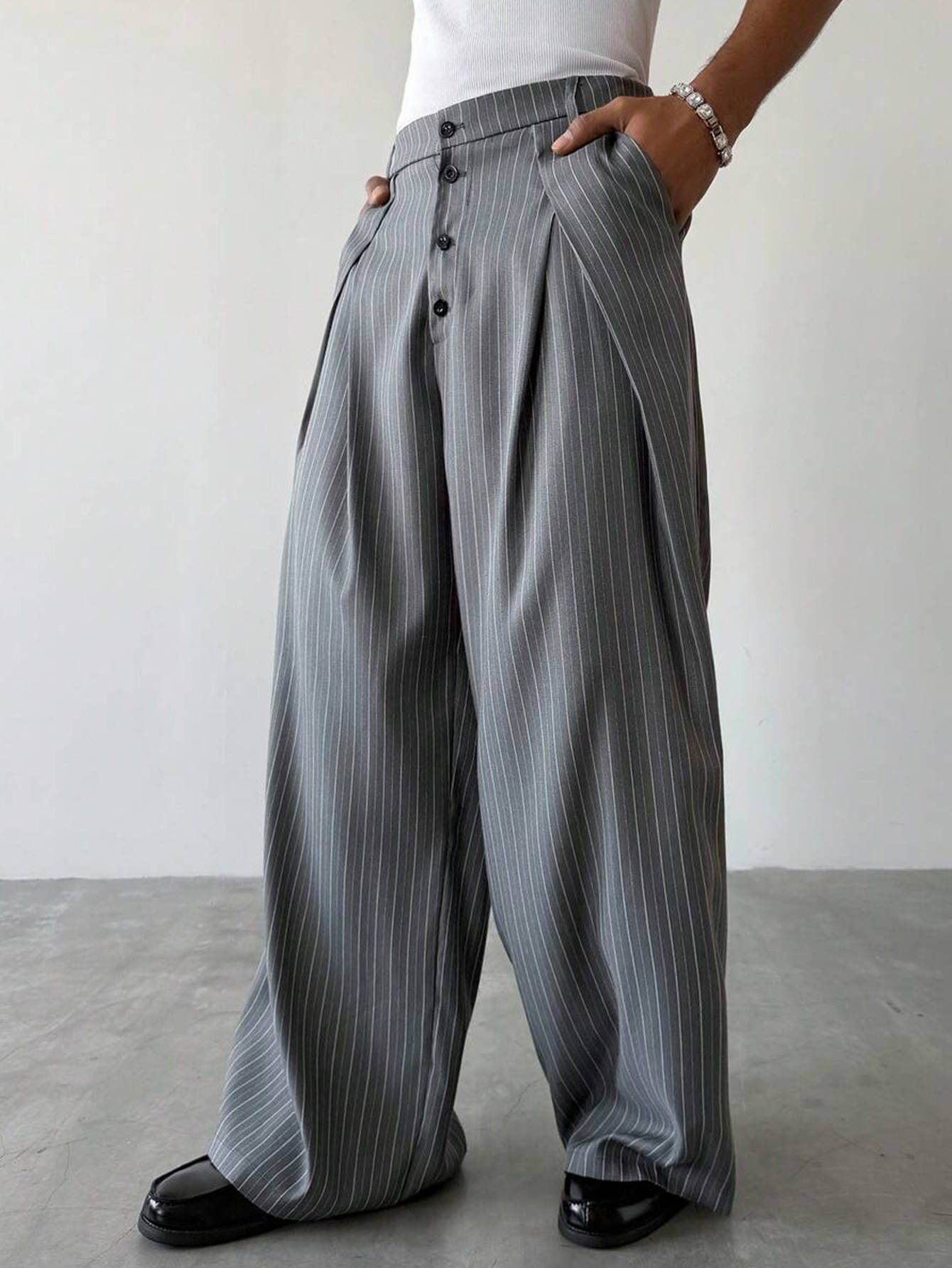 SS2026 Men Striped Woven Wide  - Men Formal Wear Outfits recensie en prijs