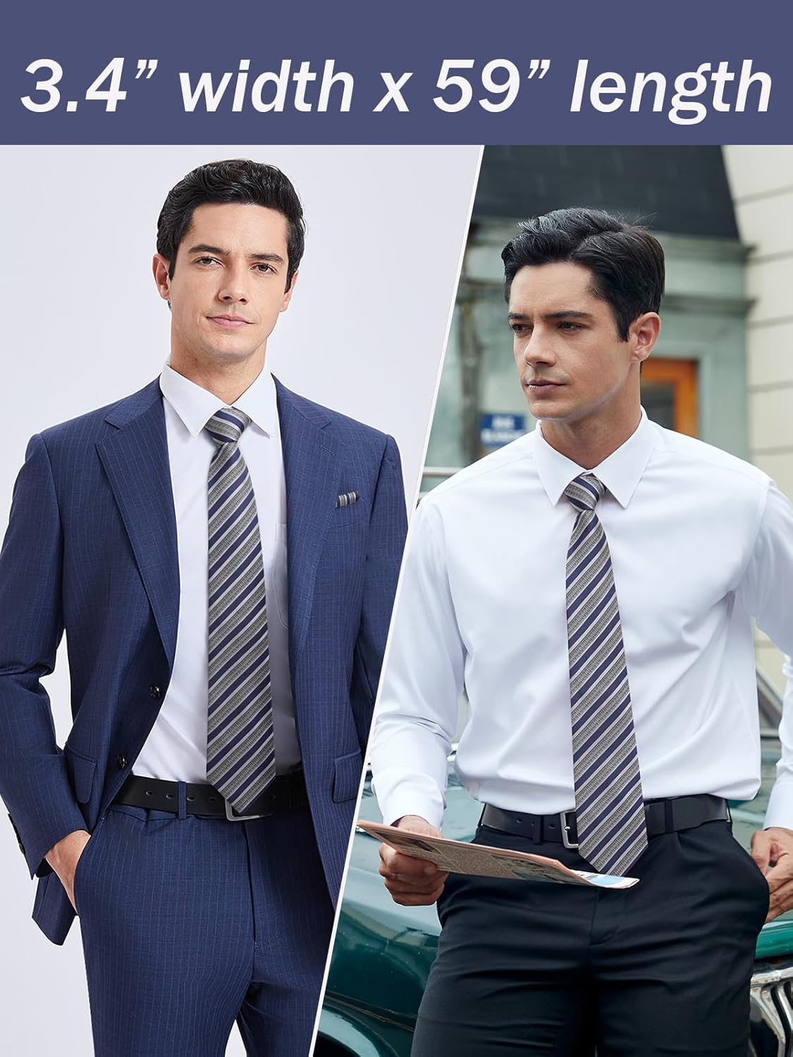 Men's Stripe Tie & Pocket Squa - Pocket Square Set recensie en prijs