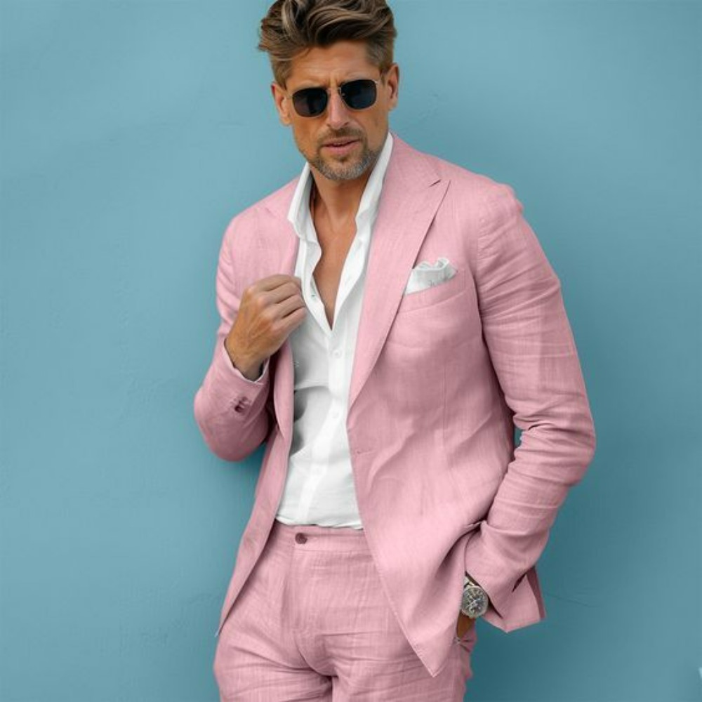 Linen Wedding Men Suits Slim F - Men Linen Formal Wear recensie en prijs