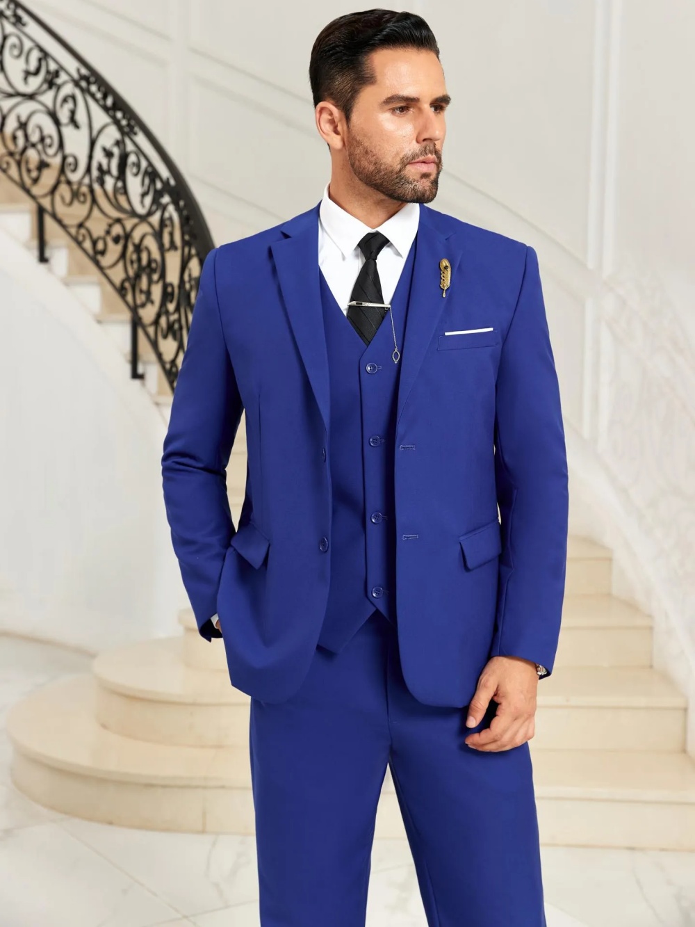 New Blue Men's Slim Fit Suits  - Men Formal Wear Outfits recensie en prijs