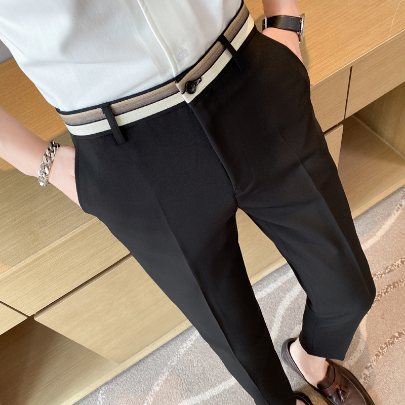Fashion Waist Stripes Suit Pan - Young Men Formal Wear recensie en prijs