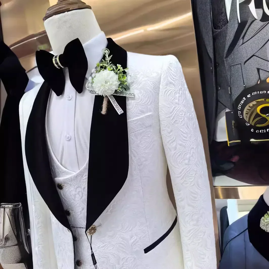 3 Pcs Floral Wedding Suits for - Men Formal Wear 2025 recensie en prijs