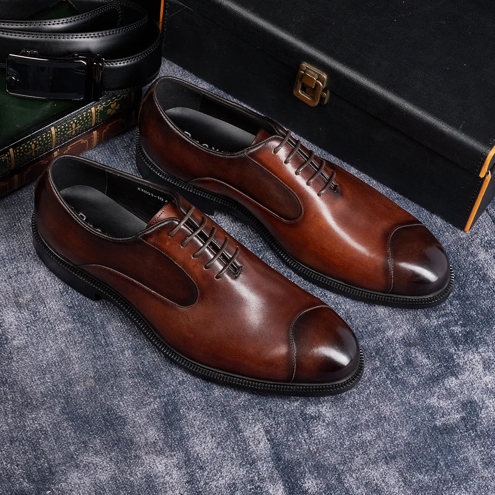 Men's Genuine Cow Leather Oxfo - Young Men Formal Wear recensie en prijs