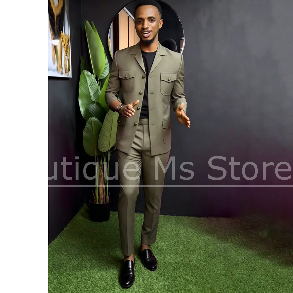 Men Safari Suit Two Piece Set  - Men Formal Wear Outfits recensie en prijs