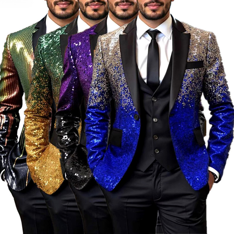 Shiny Sequin Tuxedo Jacket for - Men Linen Formal Wear recensie en prijs