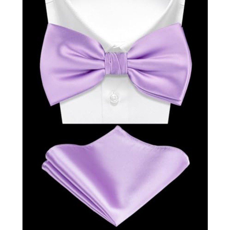Solid Color Pre-tied Bow Tie a - Pocket Square Set recensie en prijs