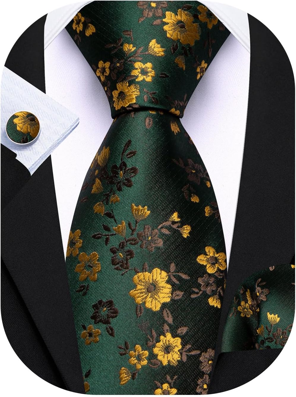 Men's Floral Paisley Silk Tie  - Pocket Square Set recensie en prijs