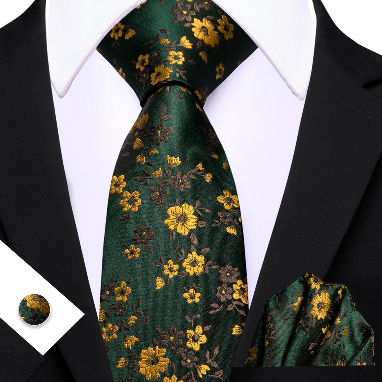 Men's Floral Paisley Silk Tie  - Pocket Square Set recensie en prijs