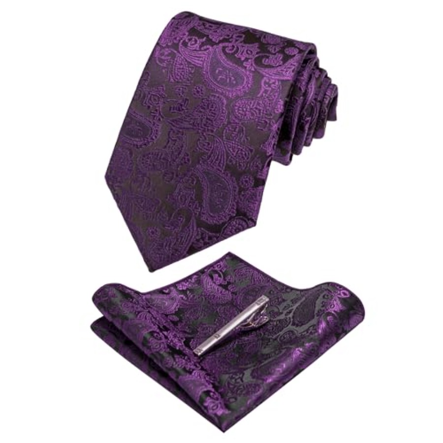 Mens Solid Color Paisley Neckt - Pocket Square Set recensie en prijs