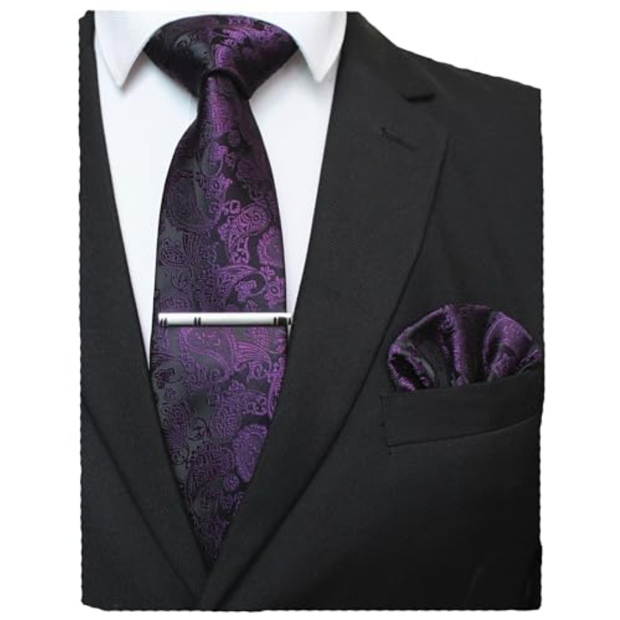 Mens Solid Color Paisley Neckt - Pocket Square Set recensie en prijs